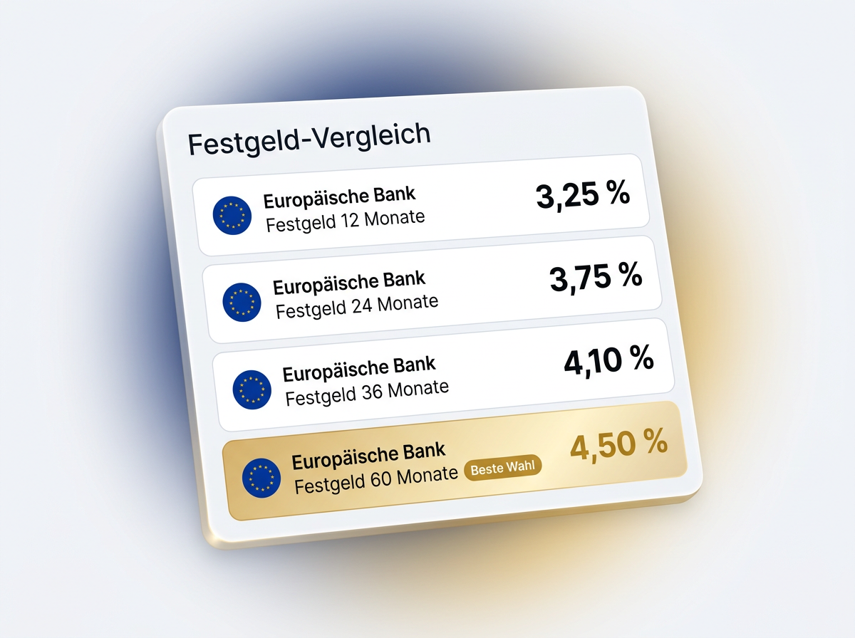 Festgeld-Vergleich Dashboard – Renditeübersicht